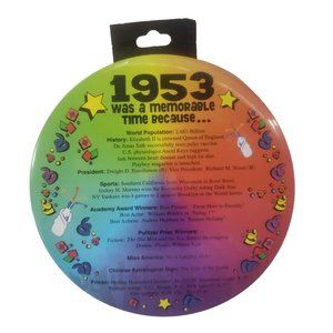 1953 Was a Memorable Year Because Birthday Pin Broach Gift Button
